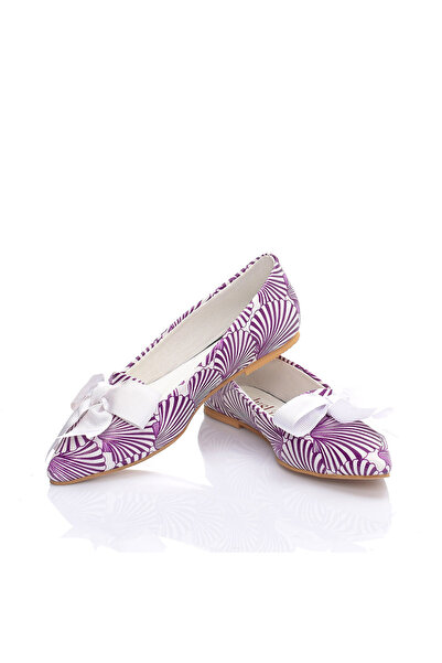 JustBow Printed Colorful Women's Ballerinas