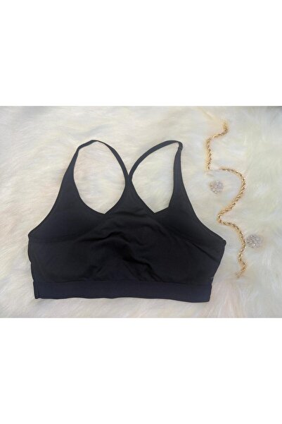 ACTRİS Ribbed Knit Button Padded Crop Bustier