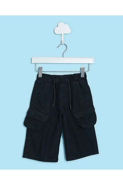 REDTAG بنطلون جينز أسود أرجل واسعة للبنات الرضع مع جيوب كارغو