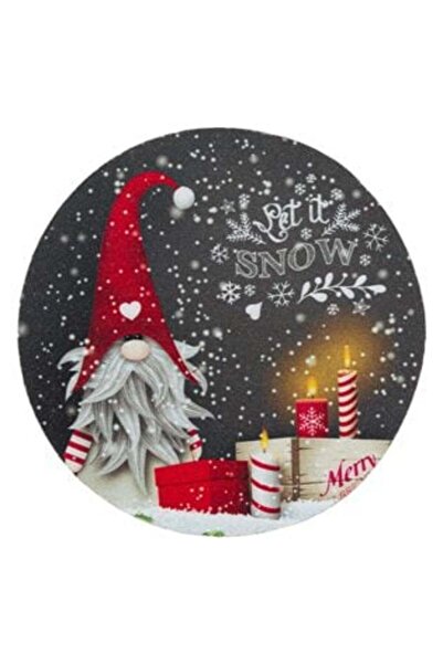 SHOPIENS Lumânări de Crăciun cu suport de pahar din MDF, tip Gnome, 11 cm