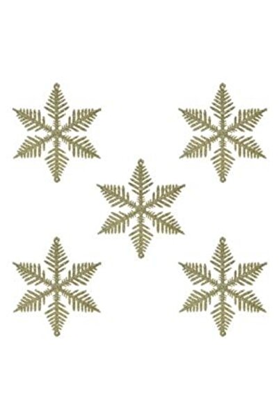 SHOPIENS Set ornamente pentru brad de Crăciun - fulgi de zăpadă cu sclipici b...