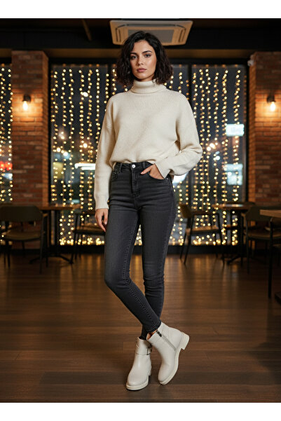 Pierre Cardin 910 Logo Detaylı Günlük Fermuarlı Kadın Bot