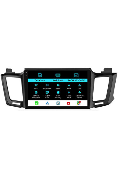 OEM Navigatie Dedicata Toyota Rav 4 (2012-2018), 10 Inch, 4Gb Ram, 64Gb Stoca...