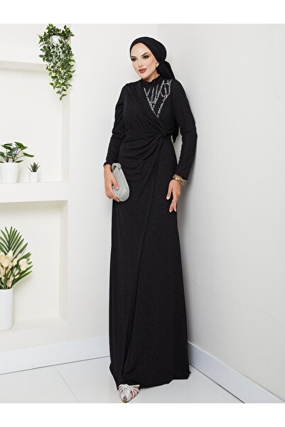 SUBU TASARIM September Evening Dress Black Tbsesm20