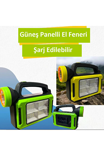 Ouptec Güneş Enerjili Çok Fonksiyonlu El Feneri Işıldak Power bank özellikli