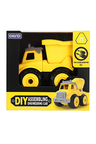 DIY Camion de Jucărie Asamblabil – Set Inginerie pentru Copii 3+ Ani, Cu Șuru...