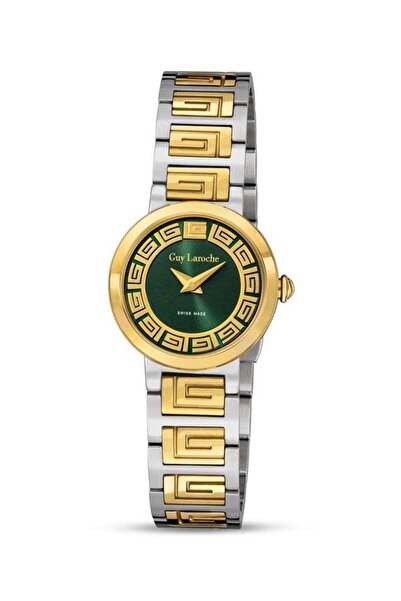 Guy Laroche Ariane 25mm Ladies Swiss Quartz Watch - Green Swirl Sunray Dial
