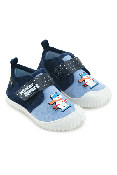 GEZER Papuci de iarnă pentru băieți din PVC, cu talpă confortabilă, cu o singură velcro, curea reglabilă, pentru acasă, școală, creșă, papuci Aya