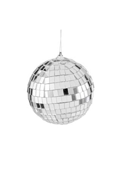 SHOPIENS Ornament de Crăciun pentru brad - Glob disco argintiu Ø8 cm