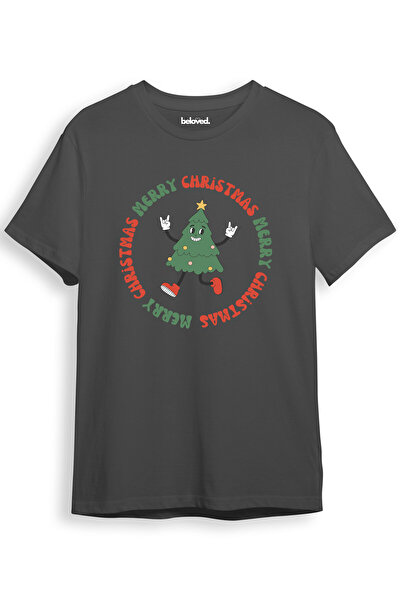 beloved.co Christmas Themed Fun Christmas Tree Printed 100% Cotton Regular Fit Unisex T-Shirt