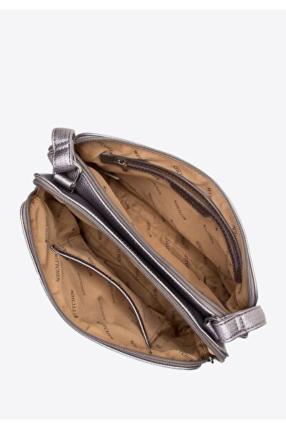 Wittchen Geantă de damă din piele, cu două compartimente, argintie, piele