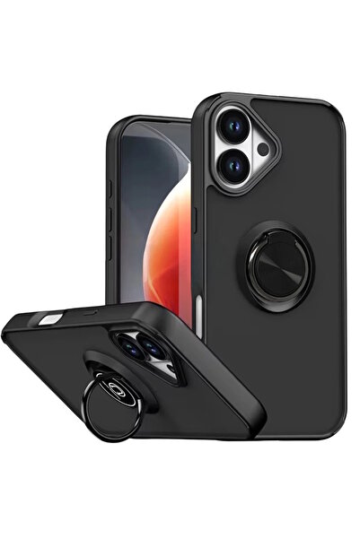 m.tk moveteck iPhone 17 Case Matte Anti-Fingerprint Colorful Key Buttons 360 Ring Stand Military Armor Cover