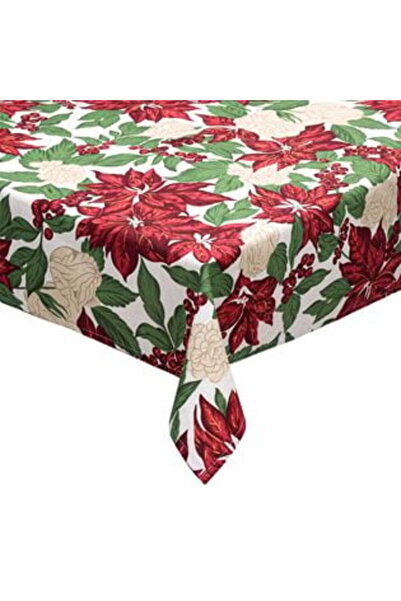 SHOPIENS Christmas Tablecloth Ecru Christmas Tree 180 x 140 cm