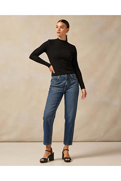 REDTAG Women Blue Mom Fit Jeans