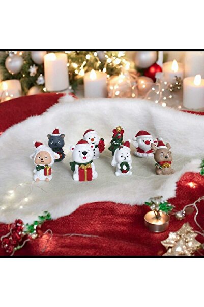 INGA JOSANU 8'li Beyaz Seramik Ev Mumluk Seti Nordic İskandinav Tarz Tealight...