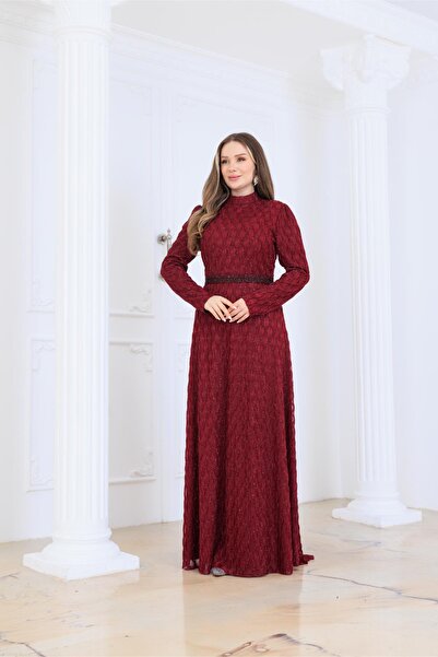 Modaviki Lina Evening Dress Burgundy Elb80