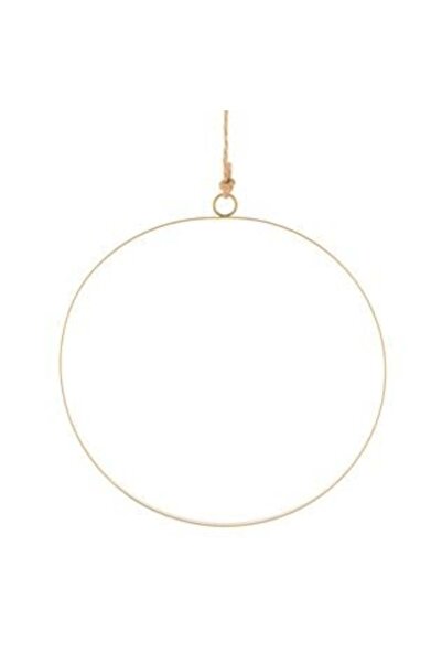 SHOPIENS Inel de Crăciun din metal auriu Ø25 cm