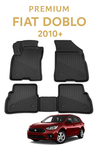 Black Gold Fiat Doblo 2010+ Uyumlu 3D Oto Paspas Premium