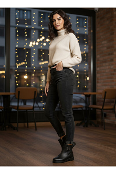 Pierre Cardin 910 Γυναικείες μπότες με λεπτομέρεια λογότυπου και φερμουάρ