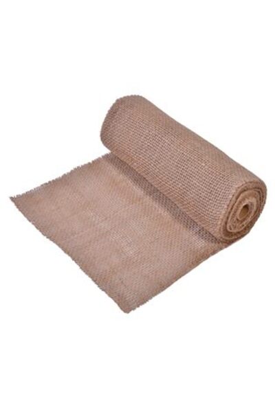 SHOPIENS Material decorativ de Crăciun din iută bej 5 m x 24 cm