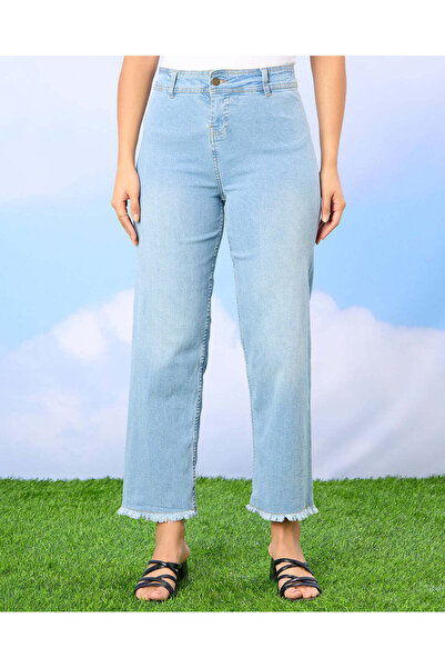 REDTAG بنطلون جينز أزرق بحري مستقيم للنساء