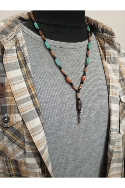 Takı By Erk MISIR KOÇANI OBJELİ - EL YAPIMI - SALAŞ- BOHEM KOLYE