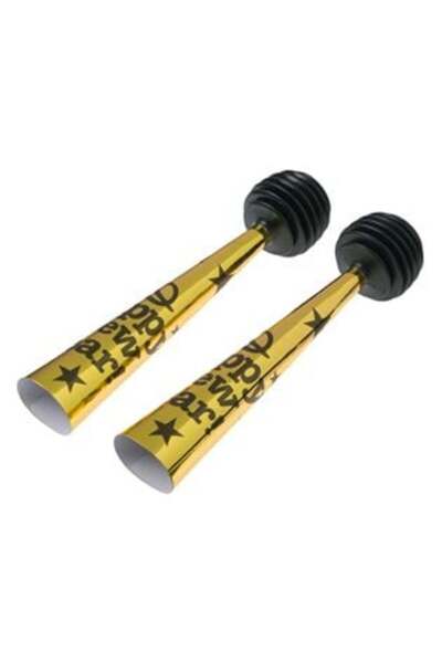 SHOPIENS Suflante pentru petrecere HAPPY NEW AND, 2 buc., aurii