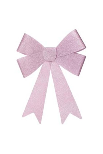 SHOPIENS Fundă decorativă de Crăciun roz cu sclipici 38 cm