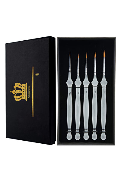 Choice 5 Pieces Transparent Fine Detail Paint Brushes Set