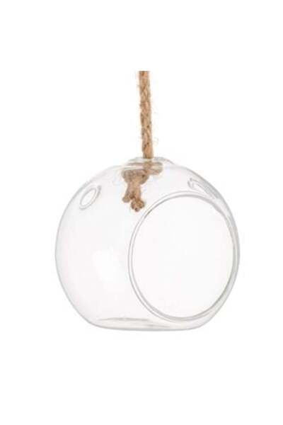 SHOPIENS Διαφανής Χριστουγεννιάτικη Μπάλα με Κενό, 8 εκ.