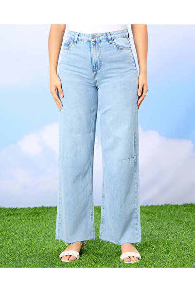 REDTAG Women Blue Wide Leg Jeans