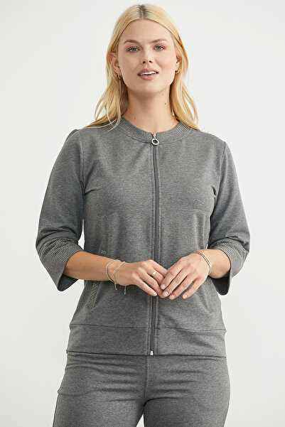 Sementa Σετ αθλητικής φόρμας Truvakar με πέτρα στο μανίκι - Ανθρακί