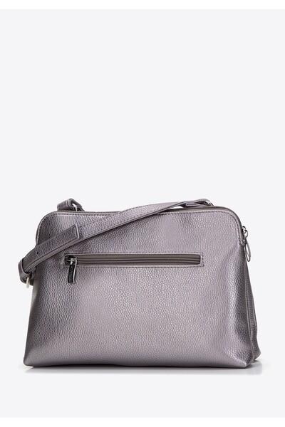 Wittchen Geantă de damă din piele, cu două compartimente, argintie, piele