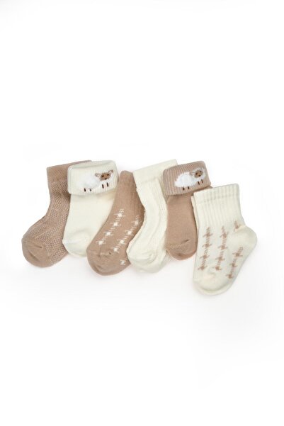 BabyCosy Baybcosy Baby Boy 6-Piece Socks 0-24 Months Ecru