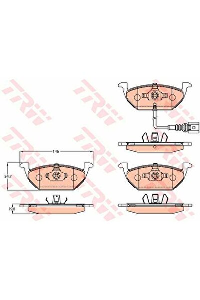 OEM Set placute frana fata VW Golf 5 2003-2008, TRW GDB2108