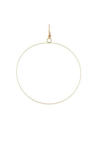 SHOPIENS Inel de Crăciun din metal auriu Ø20 cm