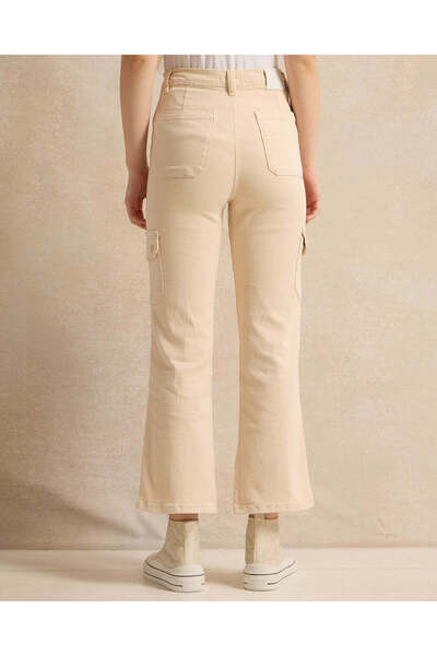 REDTAG Senior Girls Beige Flared Jeans