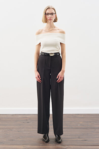 Manuka Long Leg Straight Pants Black