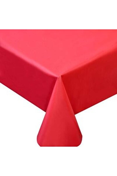 SHOPIENS Red Plastic Tablecloth 137 x 274 cm