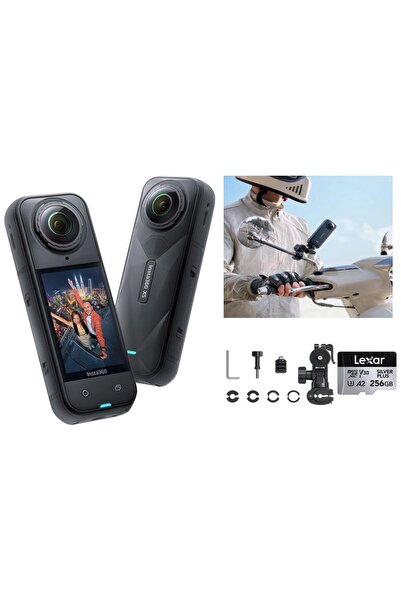 Insta360 X5 Aksiyon Kamerası Moto Ayna Kiti 256 GB