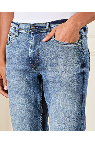 REDTAG Men Blue Straight Fit Denim Jeans