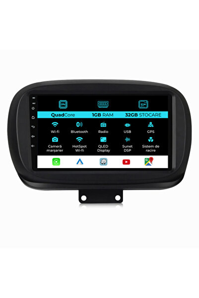 OEM Navigatie Dedicata Fiat 500x (2014 - 2020), 9Inch, 1Gb Ram, 32Gb Stocare,...