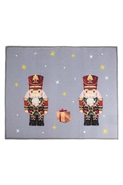 SHOPIENS Christmas Kitchen Drying Towel, Grey with Nutcracker Pattern, 45 x 40 cm