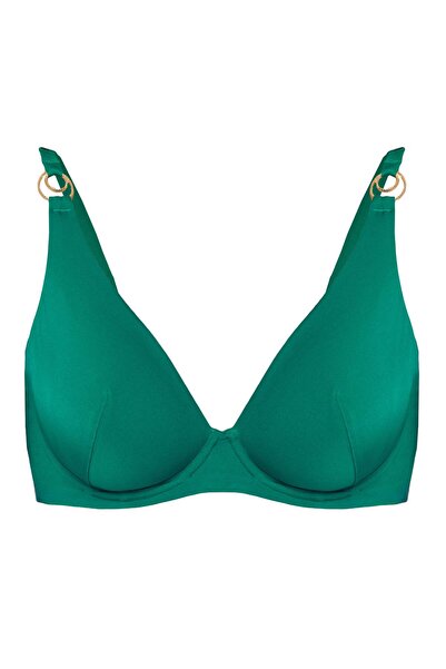 ESOTIQ Women's Bikini Top Soft Bra Triangle Design Underwired Classic Smooth Golden Details | Deliciosa