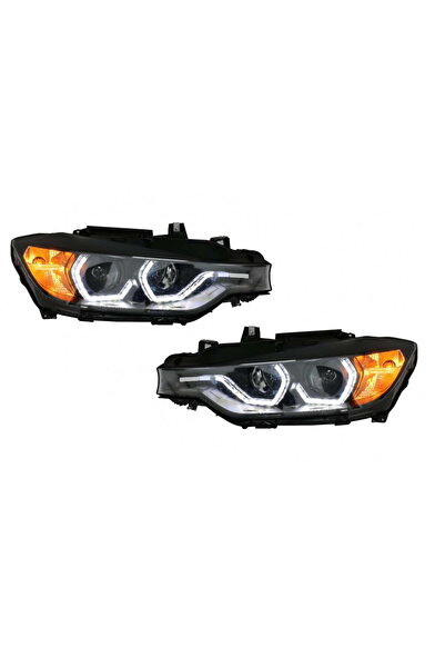 OEM Faruri Full Angel Eyes LED DRL compatibil cu BMW 3 Series F30 F31 Sedan T...