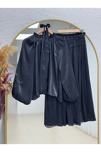 BENAHOLL Costum Barrie Balon cu mâneci și fustă Janjan-GE794 Negru