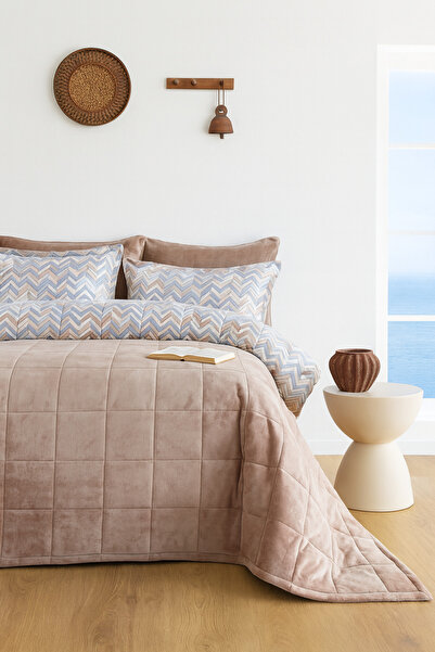 BED LİNE Wellsoft Quilted Bedspread Set Single Size Hardy Indigo