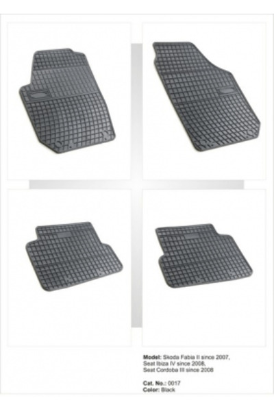 OEM Covoare cauciuc SKODA FABIA II 2007 II 2008->