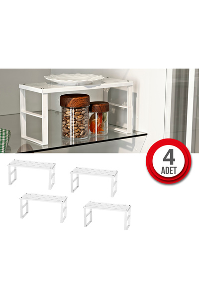 Tidy Home 4 Adet Dolap İçi Düzenleyici Küçük Boy Raf Bardak ve makyaj düzenle...