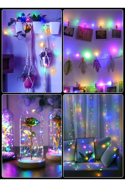Ema Dükkan RGB Flex Peri Led Işık 5 Metre USB Kumandalı Esnek Tel Dekoratif A...